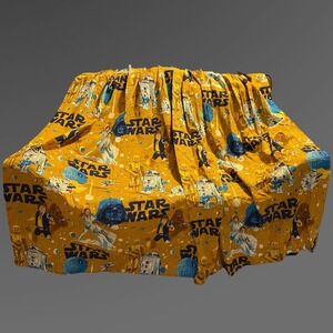 Star Wars Drapes 1970s Sears 2 Pleated Panels Luke Leia Han Solo for ONE Window